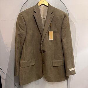 NWT Michael Kors Classic Brown Plaid Blazer size 42